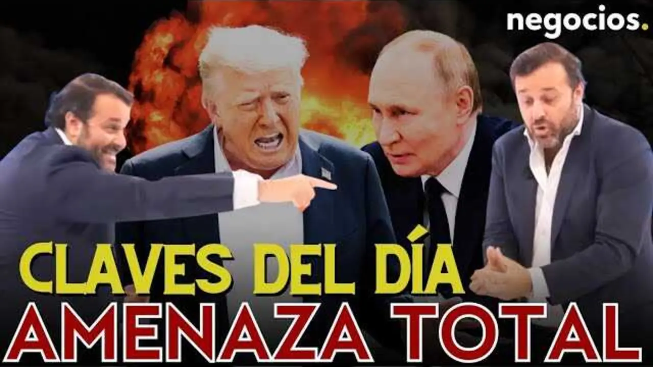 Miniatura del vídeo que muestra a Vladimir Putin, Donald Trump, Javier Milei y la imagen artística del cometa 3I/Atlas con un fondo de gráficos económicos y mapas globales.<br>                        <br>                        <br>                        <br>                      