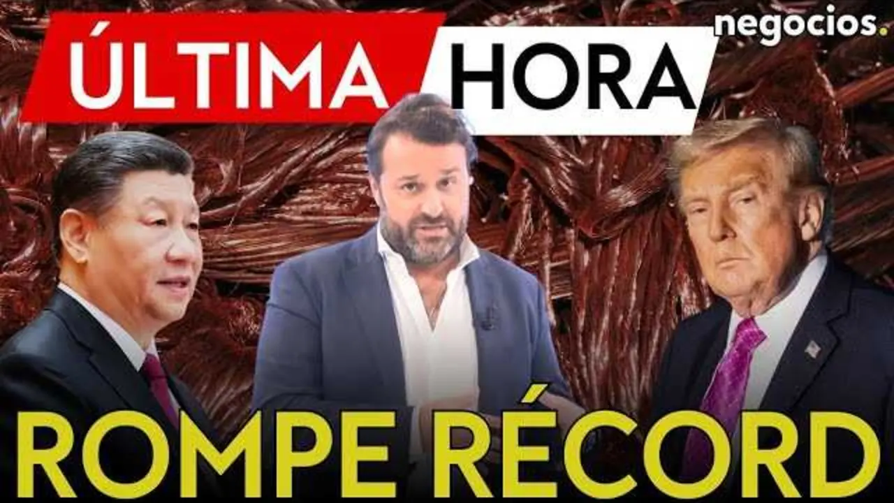 Gráfica mostrando la subida histórica del precio del cobre mientras se anuncian negociaciones entre Estados Unidos y China.<br>                        <br>                        <br>                        <br>                      