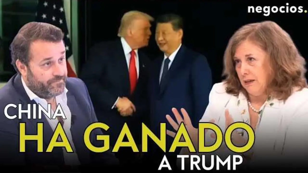 Fotografía oficial de la cumbre entre Donald Trump y Xi Jinping, con enfoque en la tensión diplomática entre Estados Unidos y China.<br>                        <br>                        <br>                        <br>                      