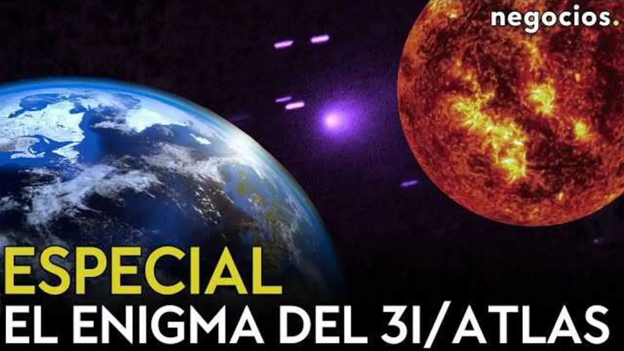 Imagen del cometa interestelar 3I/ATLAS captada durante su paso cercano al Sol, mostrando su cola brillante y trayectoria hiperbólica.<br>                        <br>                        <br>                        <br>                      