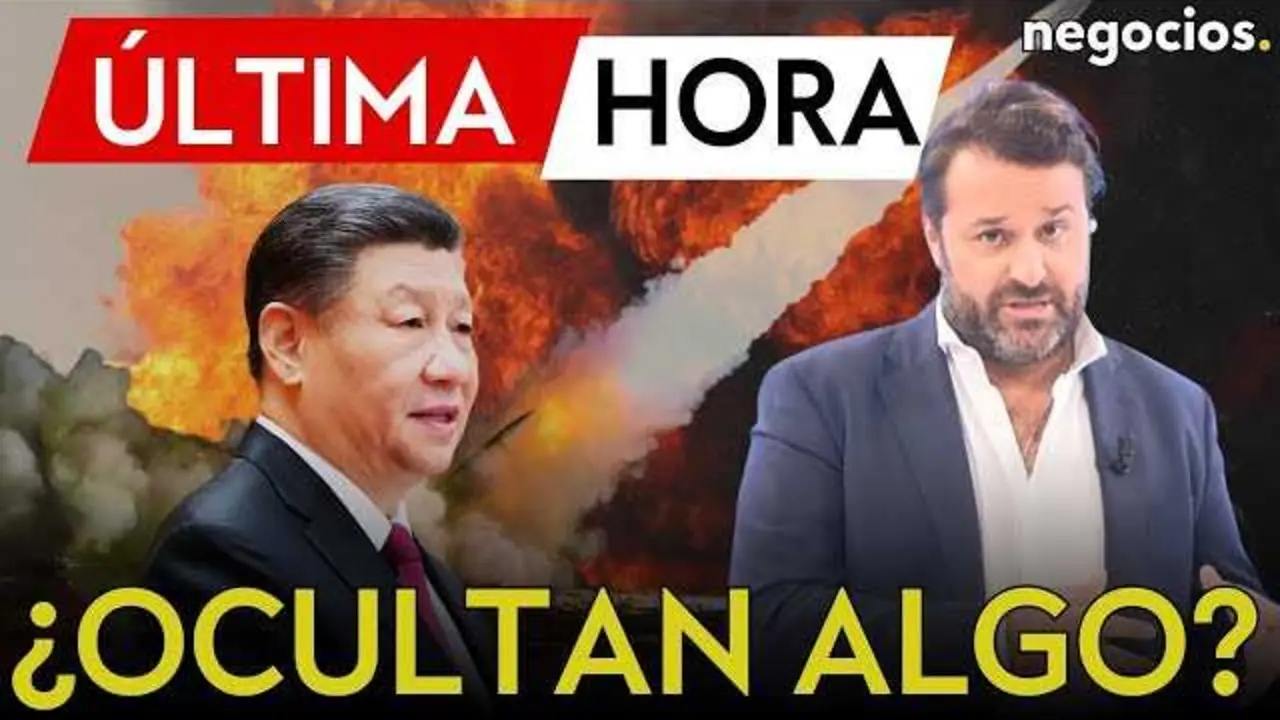 Captura del vídeo de Negocios TV con la imagen del funcionario chino durante la rueda de prensa en Pekín<br>                        <br>                        <br>                        <br>                      