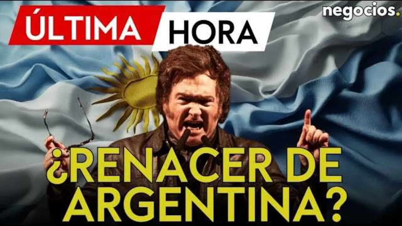 Javier Milei en un mitin político, ante una multitud, presenta su plan económico para reformar Argentina<br>                        <br>                        <br>                        <br>                      