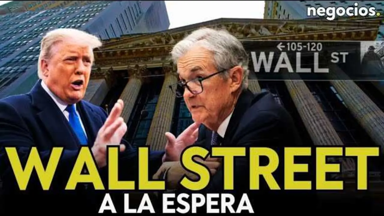 Gráfico ilustrativo de Wall Street y datos financieros con referencia a inteligencia artificial y decisión de la Reserva Federal<br>                        <br>                        <br>                        <br>                      