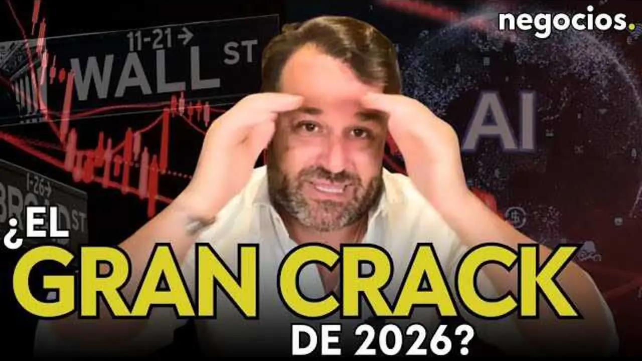 Pantallazo con gráfico de caída del Nasdaq 100 tras los resultados de Palantir y los movimientos recientes en Wall Street.<br>                        <br>                        <br>                        <br>                      