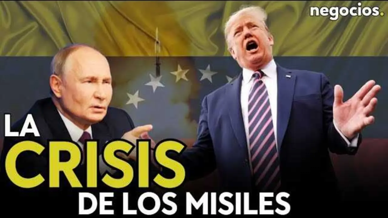 Fotografía que muestra el logo oficial de Rusia y la silueta del territorio venezolano superpuestos sobre un fondo oscuro, evocando el marco de tensión geopolítica entre ambos países.<br>                        <br>                        <br>                        <br>                      