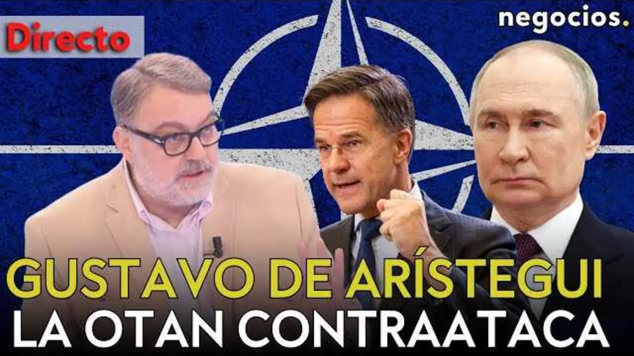 Fotografía que muestra la miniatura oficial del vídeo de la entrevista sobre la OTAN, Rusia y la inteligencia artificial en el canal Negocios TV<br>                        <br>                        <br>                        <br>                      