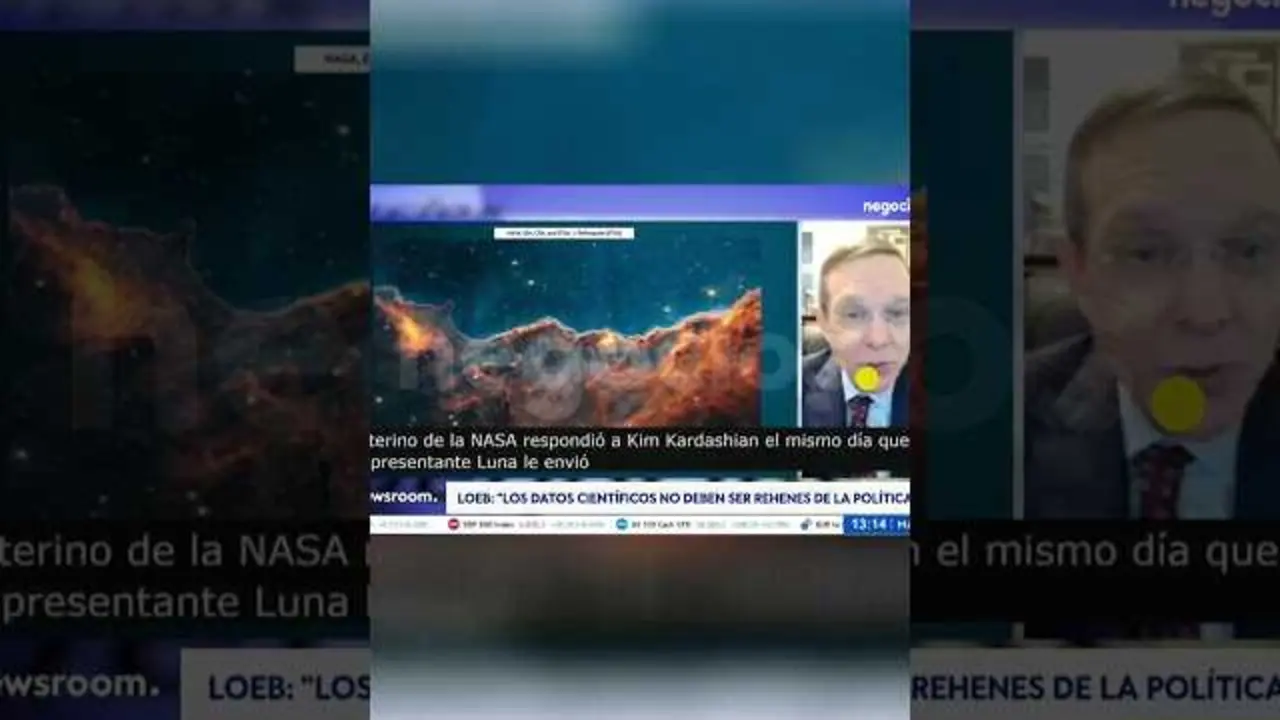 Captura del vídeo de Negocios TV donde LOEB expone sobre la independencia de los datos científicos frente a la política<br>                        <br>                        <br>                        <br>                      