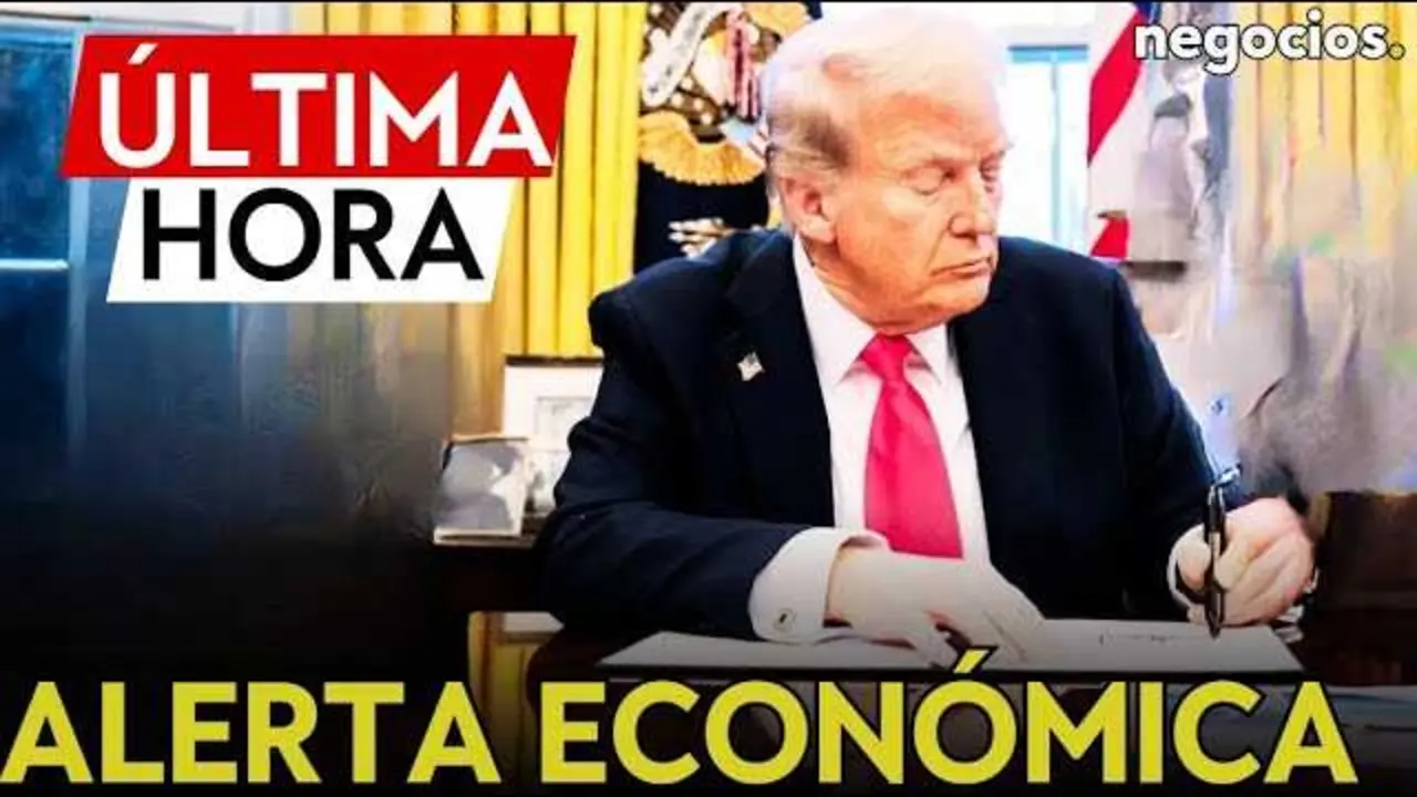 Thumbnail oficial del vídeo de Negocios TV donde se destaca el mensaje de Donald Trump sobre los aranceles y la Corte Suprema de EE.UU.<br>                        <br>                        <br>                        <br>                      