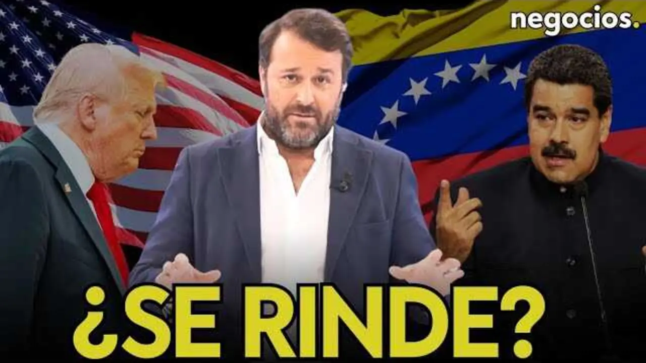 Retrato de Nicolás Maduro con un fondo de banderas venezolanas y estadounidense, simbolizando las negociaciones políticas recientes.<br>                        <br>                        <br>                        <br>                      