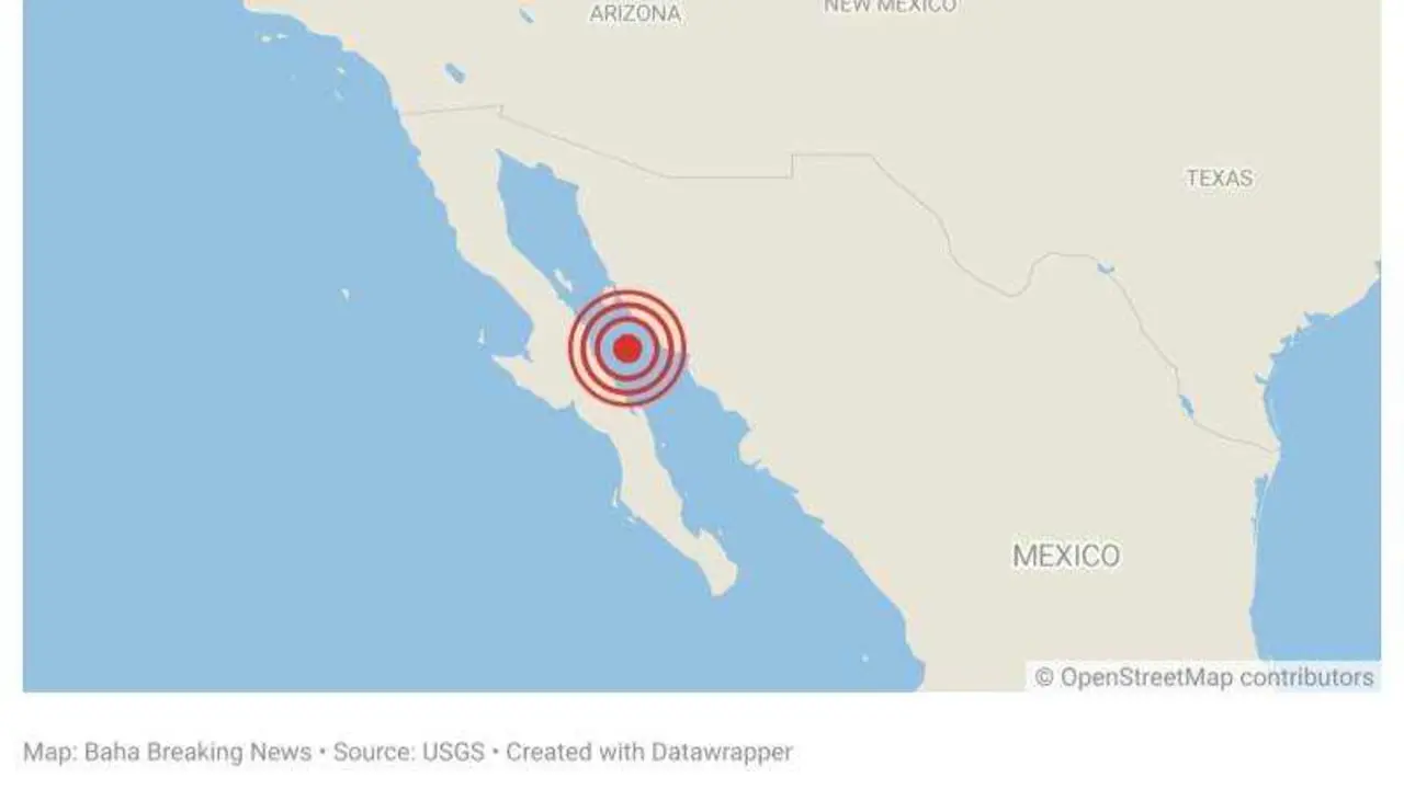 Terremoto de magnitud 5,7 sacude Baja California sin causar daños