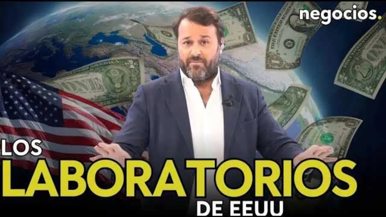 Imagen que muestra el logo de Negocios TV junto a símbolos representativos del dólar y yuan digital, ilustrando la batalla monetaria entre EEUU y China<br>                        <br>                        <br>                        <br>                      