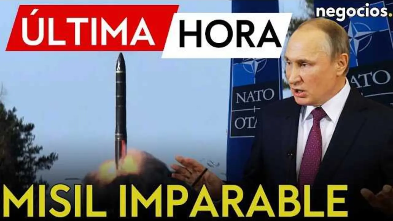 Imagen del misil RS-28 Sarmat en representación de su despliegue ruso y su capacidad tecnológica avanzada.<br>                        <br>                        <br>                        <br>                      