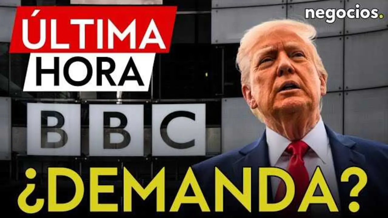 Captura del documental de la BBC con la imagen de Donald Trump durante su discurso del 6 de enero de 2021.<br>                        <br>                        <br>                        <br>                      