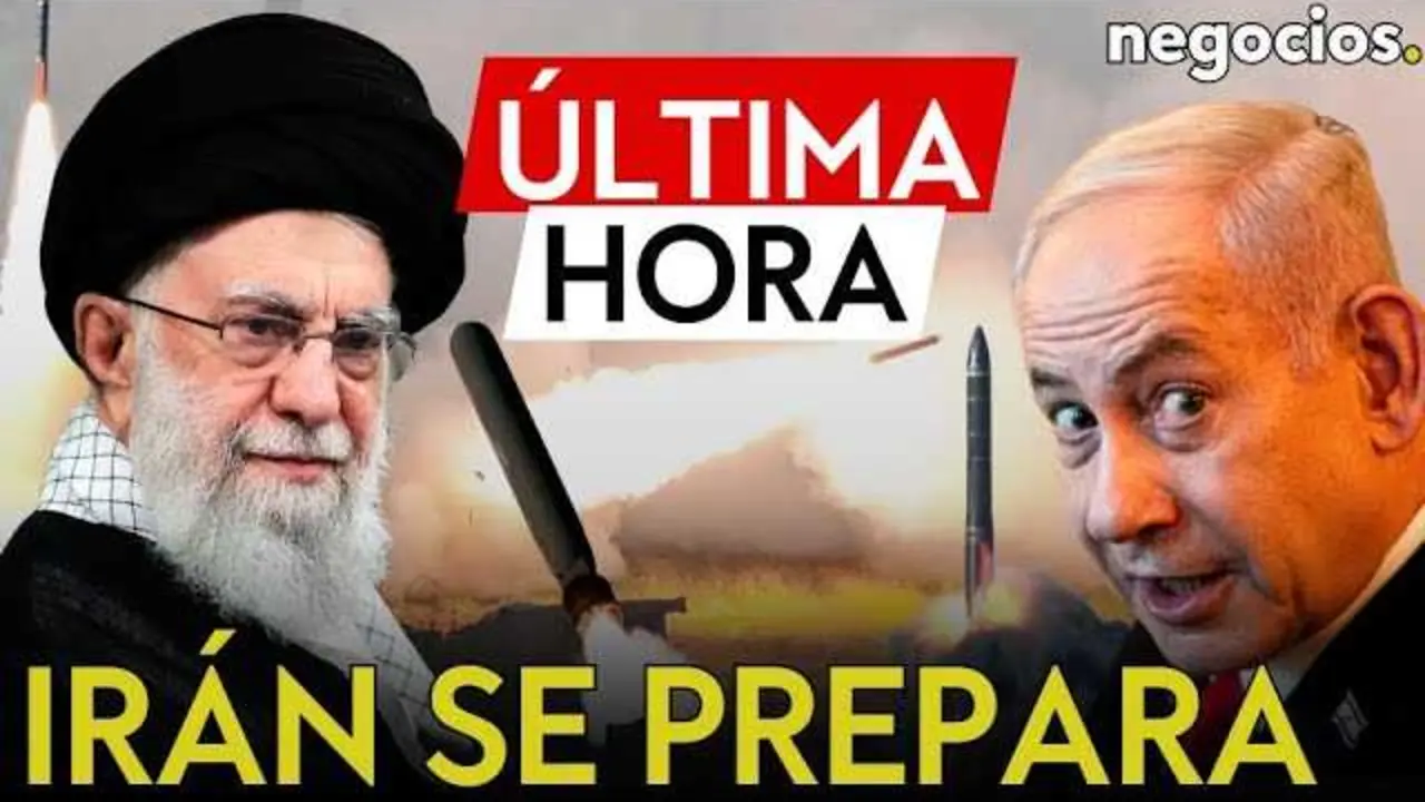 Imagen del thumbnail del vídeo donde se anuncia la amenaza de Irán contra Israel con lanzamiento masivo de misiles.<br>                        <br>                        <br>                        <br>                      