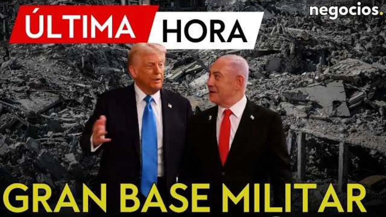 Vista aérea de la frontera de Gaza, donde se planea establecer la nueva base militar estadounidense.<br>                        <br>                        <br>                        <br>                      