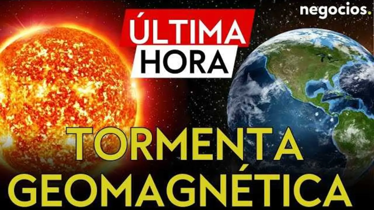 Imagen satelital asociada a la tormenta geomagnética que afecta el campo magnético de la Tierra, mostrando el desplazamiento del óvalo auroral.<br>                        <br>                        <br>                        <br>                      