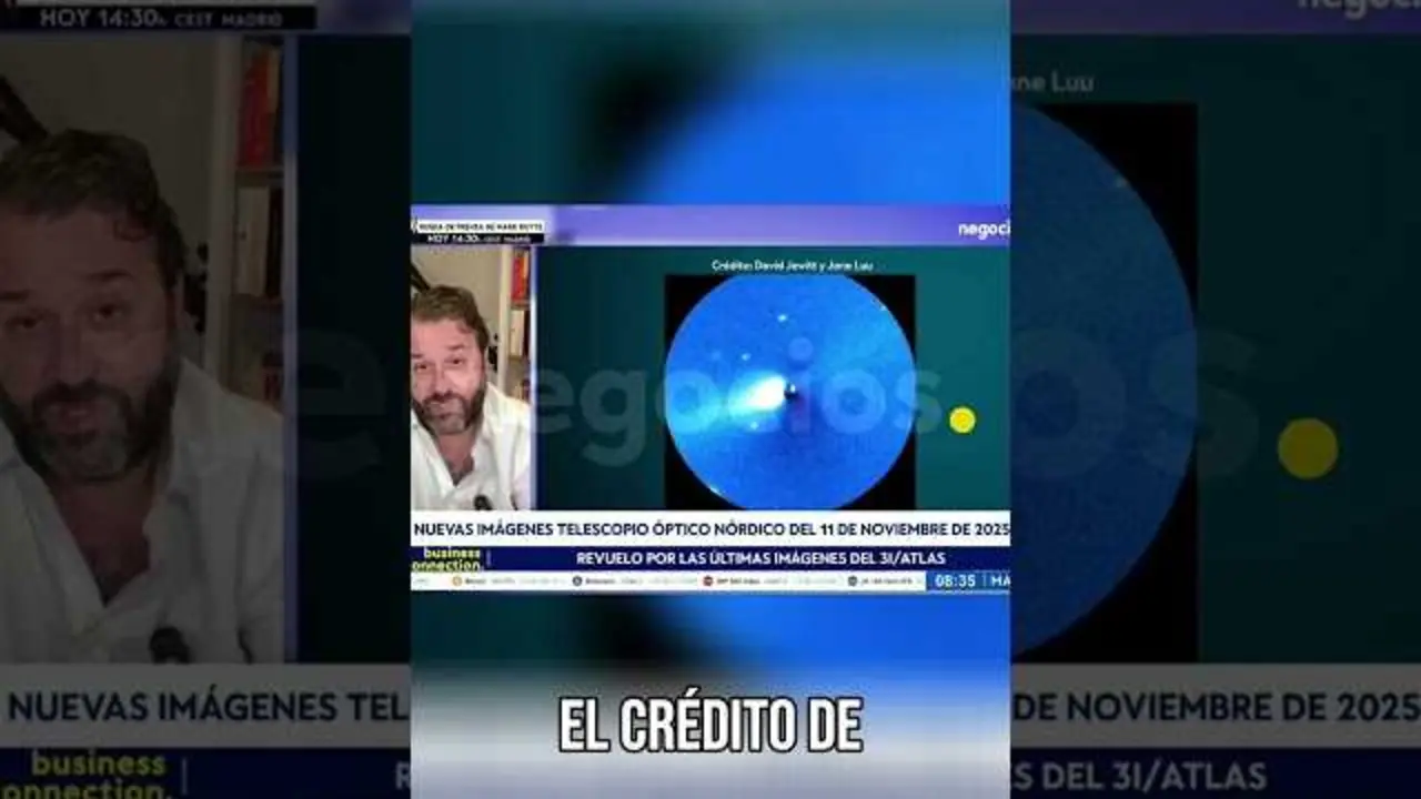 Imagen satelital que muestra el cometa 3I/ATLAS en su trayectoria cercana a la Tierra, capturada recientemente por telescopios astronómicos.<br>                        <br>                        <br>                        <br>                      