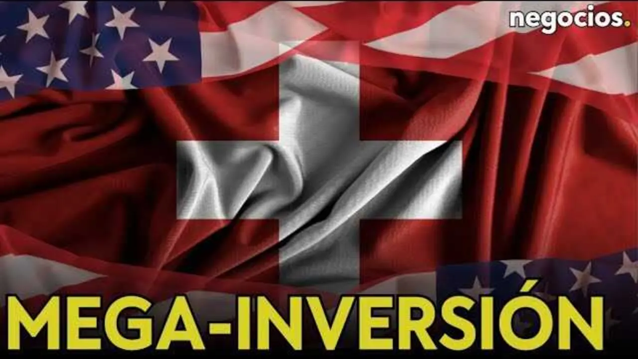 Imagen que muestra logos combinados de Estados Unidos y Suiza con gráficos alusivos al comercio y la inversión<br>                        <br>                        <br>                        <br>                      