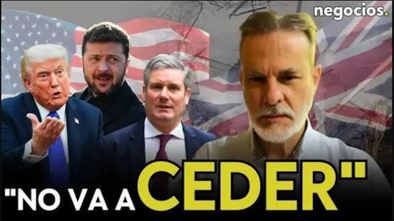 Thumbnail del vídeo en YouTube mostrando a expertos analizando la crisis entre EE.UU. y Reino Unido por Ucrania.<br>                        <br>                        <br>                        <br>                      