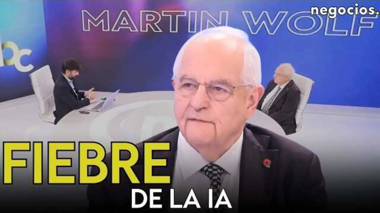 Imagen en miniatura del vídeo de Martin Wolf explicando la comparación entre la burbuja puntocom y la fiebre de la inteligencia artificial.<br>                        <br>                        <br>                        <br>                      