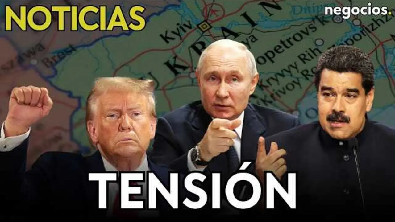 Portada del vídeo que muestra la imagen del presidente Donald Trump y contexto geopolítico relacionados con Rusia, Venezuela y México.<br>                        <br>                        <br>                        <br>                      