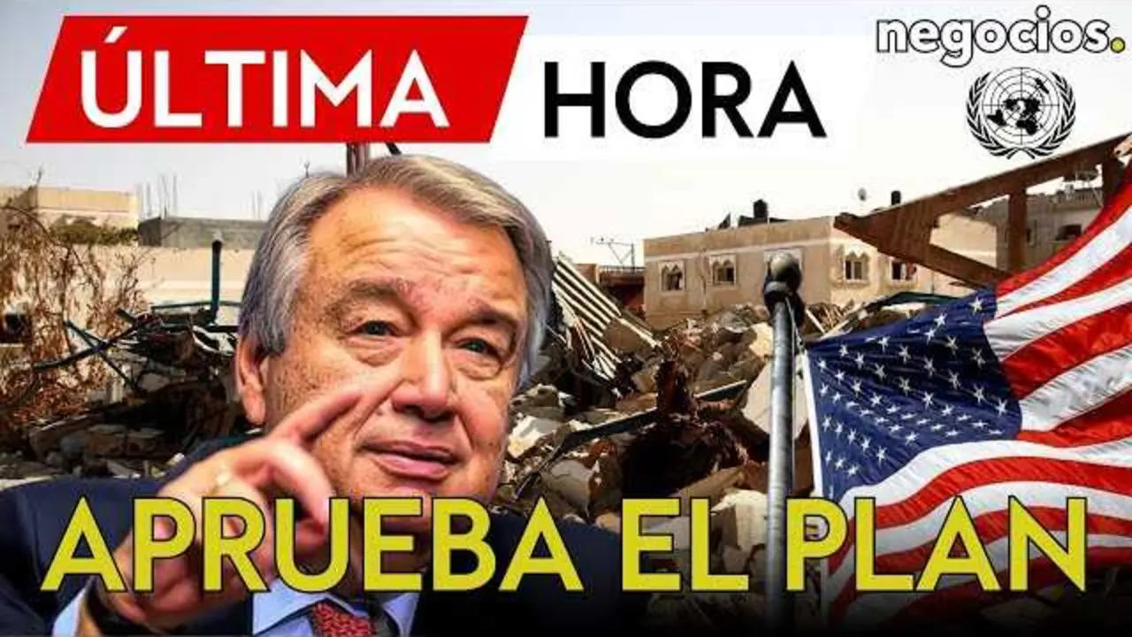 Imagen oficial del Consejo de Seguridad de la ONU tras la votación del plan de Estados Unidos para Gaza.<br>                        <br>                        <br>                        <br>                      