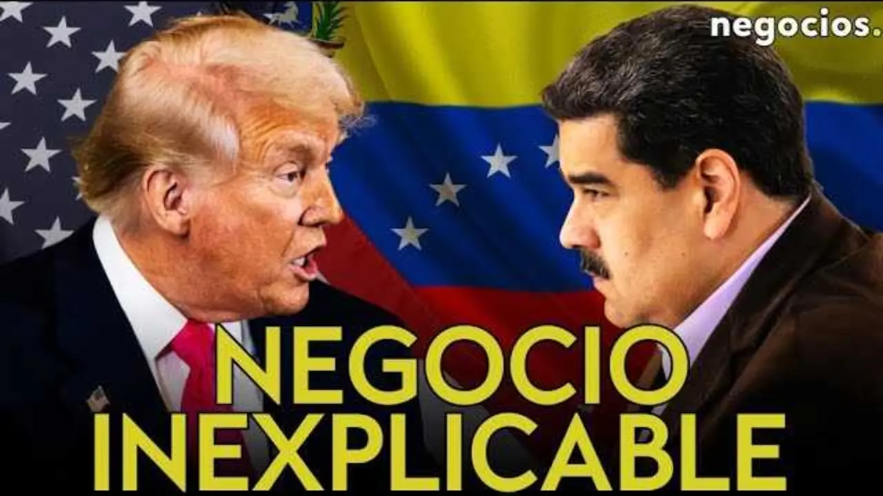 Imagen en miniatura que muestra a Donald Trump y Nicolás Maduro con un fondo de mapas geopolíticos y presencia militar en el Caribe.<br>                        <br>                        <br>                        <br>                      