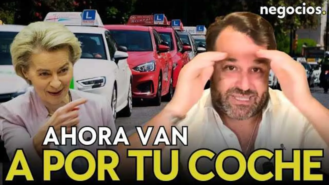 Pantallazo del vídeo de Negocios TV que analiza el plan europeo para implantar el carnet de conducir digital y exámenes periódicos.<br>                        <br>                        <br>                        <br>                      