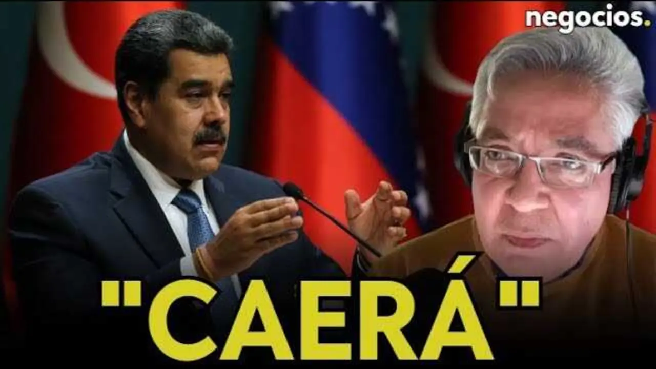 Ivo Hernández durante su intervención en Negocios TV, con el mapa geopolítico del Caribe de fondo.<br>                        <br>                        <br>                        <br>                      