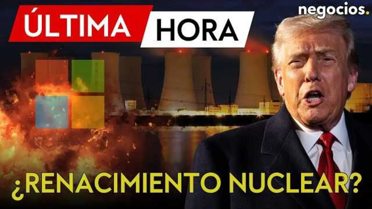 Vista aérea de la central nuclear Three Mile Island en operación.<br>                        <br>                        <br>                        <br>                      