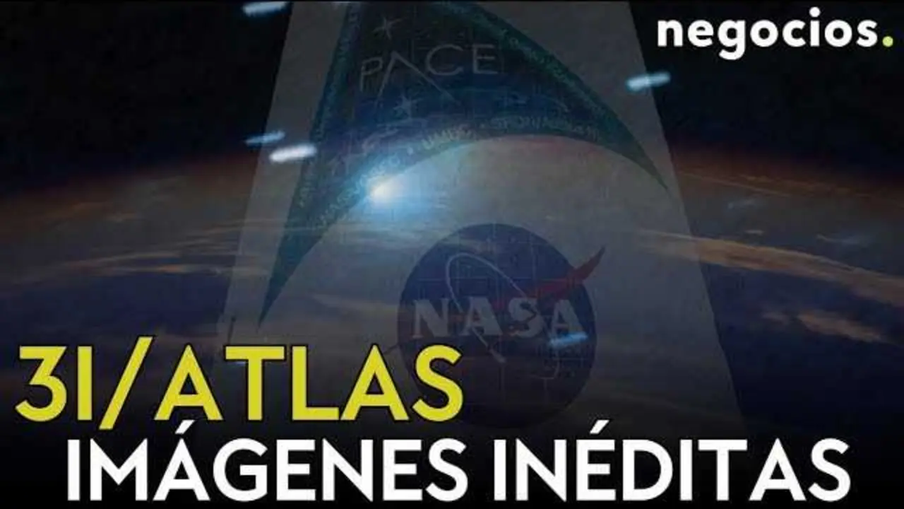 Imagen captada por telescopio que muestra el cometa 3I/Atlas en su paso cercano al Sol, destacando su característica forma esférica y la expulsión de gases.<br>                        <br>                        <br>                        <br>                      