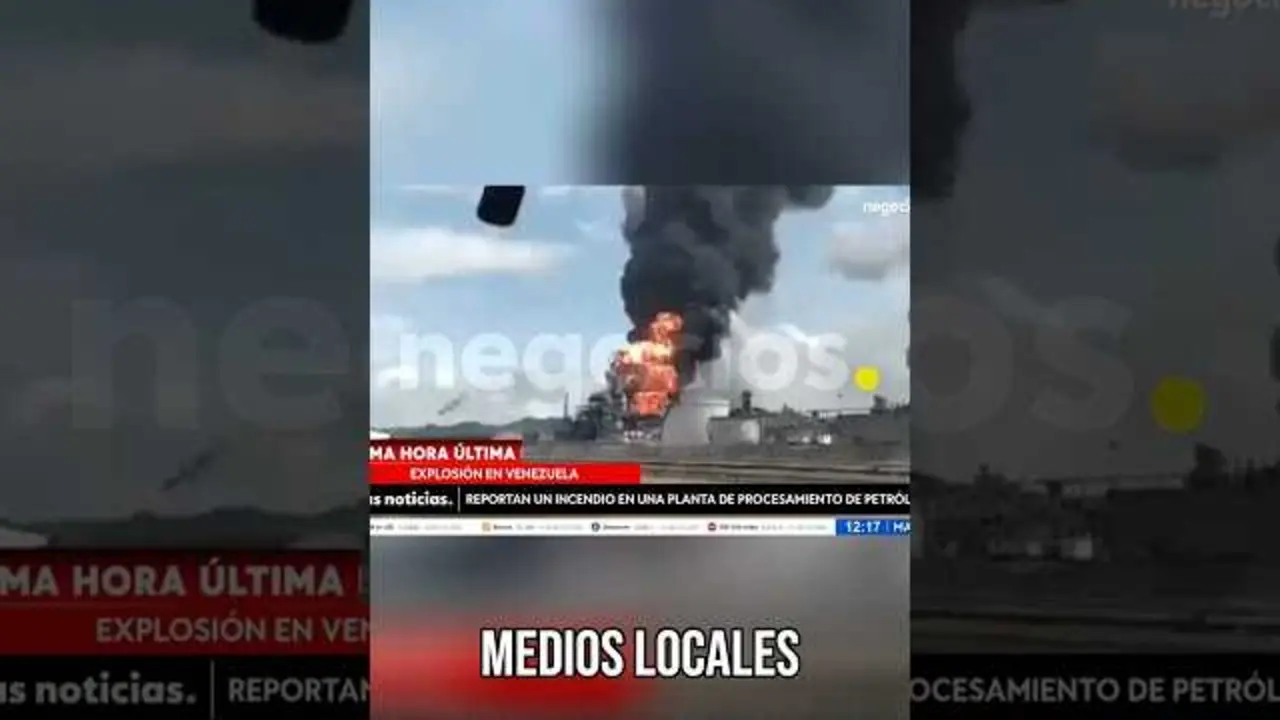 Imagen de la planta petrolera en Venezuela donde se reportó la explosión e incendio.<br>                        <br>                        <br>                        <br>                      