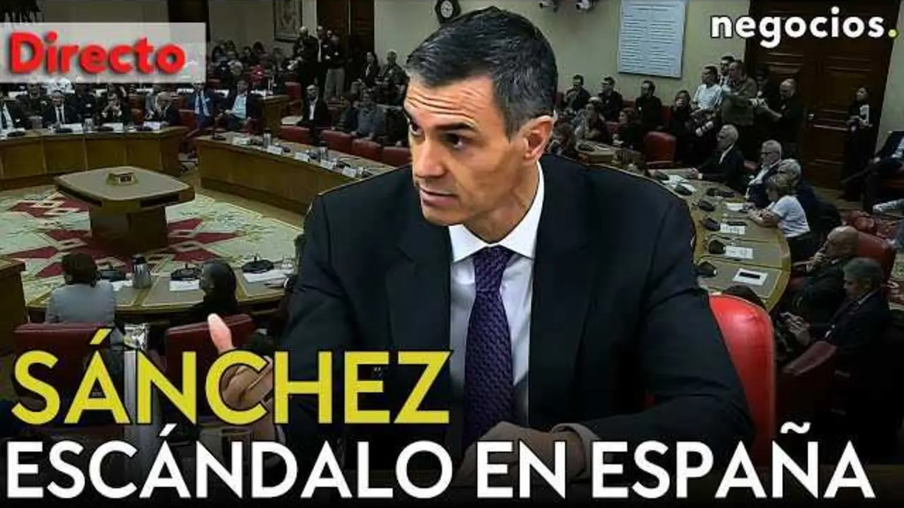 Pedro Sánchez durante su comparecencia tras la condena contra el Fiscal General del Estado<br>                        <br>                        <br>                        <br>                      