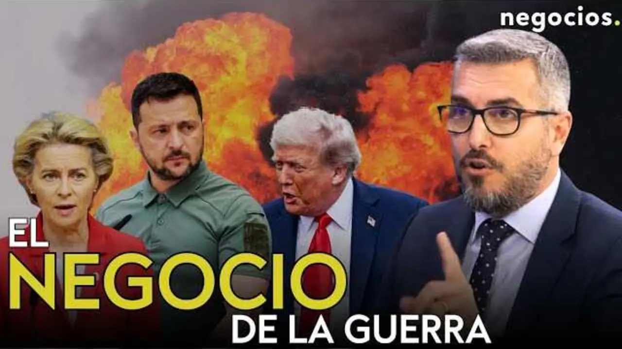 Captura del vídeo con Lorenzo Ramírez en Negocios TV explicando la influencia estadounidense en la guerra de Ucrania.<br>                        <br>                        <br>                        <br>                      