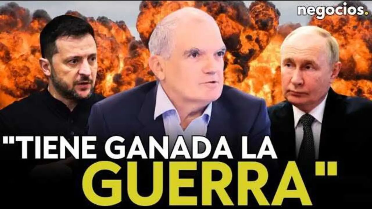 Captura del vídeo de Negocios TV donde se analiza la situación en Ucrania y las negociaciones sobre la guerra<br>                        <br>                        <br>                        <br>                      