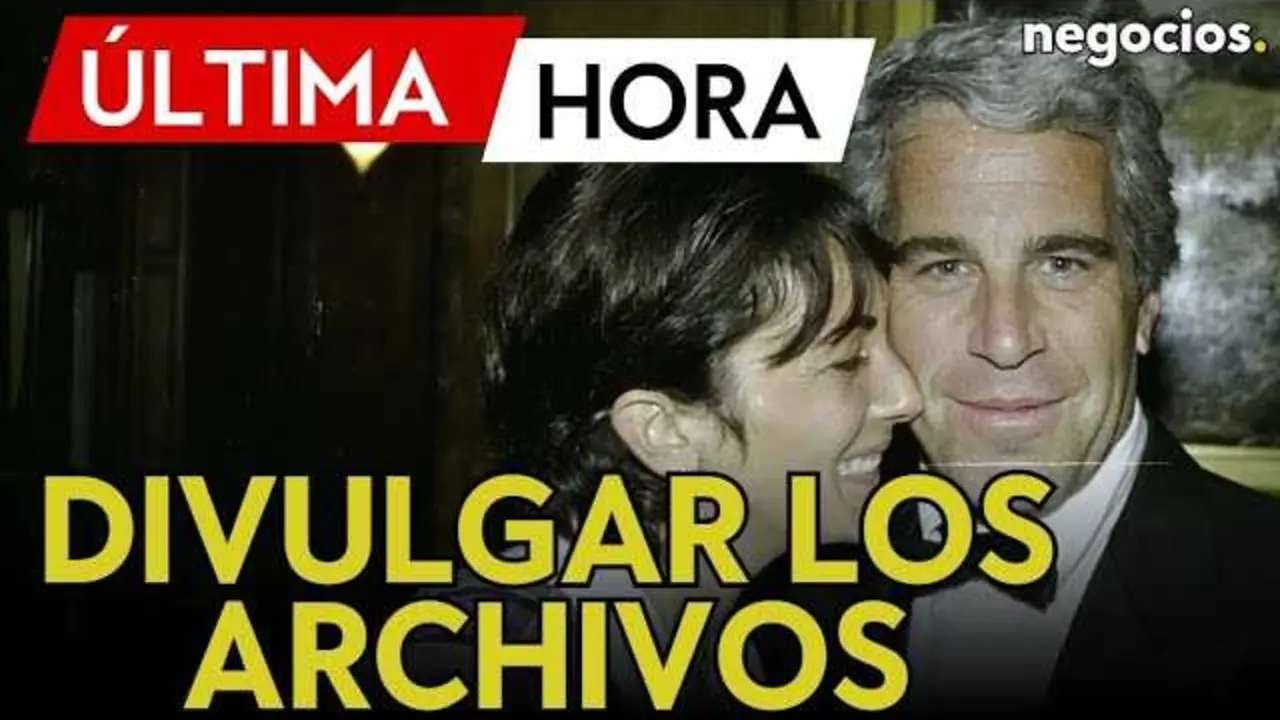 Imagen alusiva a la solicitud de divulgación de los archivos de Jeffrey Epstein con el logo de Negocios TV.<br>                        <br>                        <br>                        <br>                      