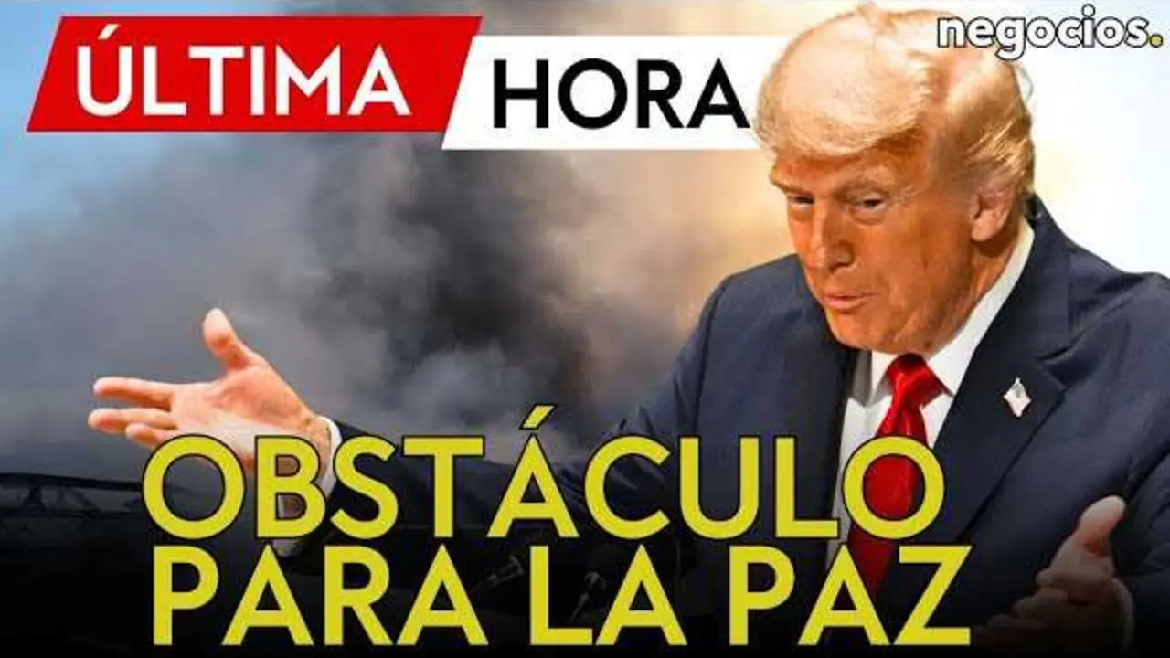 Captura del vídeo con gráficos y titulares sobre la encuesta acerca del impacto de Donald Trump en la paz de Ucrania.<br>                        <br>                        <br>                        <br>                      