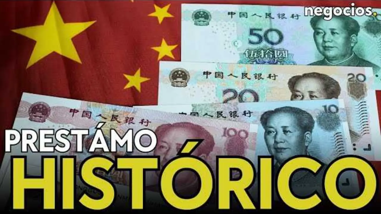 Gráfico ilustrativo con bandera china y cifras destacadas sobre préstamos financieros globales.<br>                        <br>                        <br>                        <br>                      