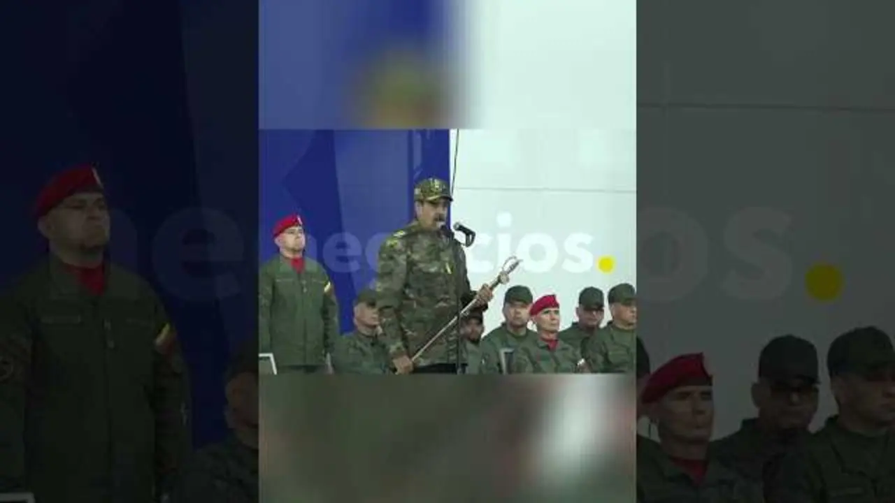 Nicolás Maduro durante su anuncio oficial de alerta máxima en Venezuela, capturado en la imagen oficial del vídeo.<br>                        <br>                        <br>                        <br>                      