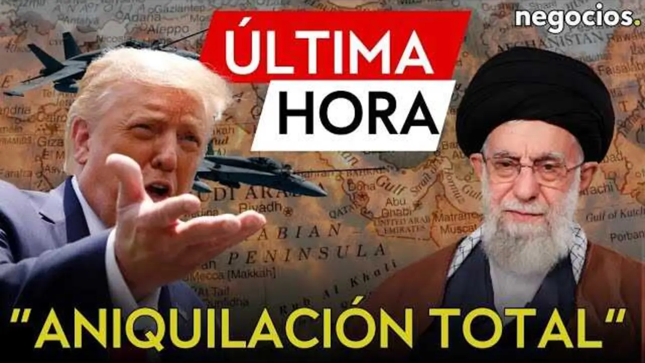 Captura del video publicado por Negocios TV, mostrando a Donald Trump en un discurso reciente.<br>                        <br>                        <br>                        <br>                      