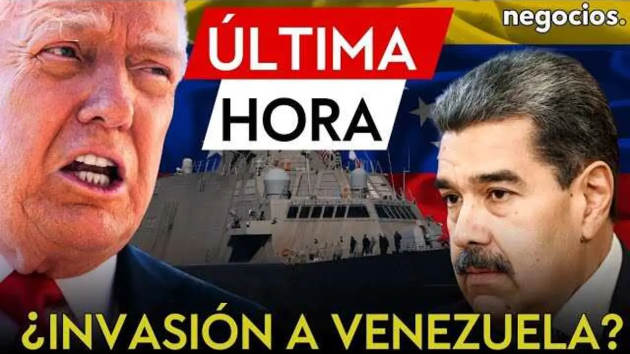 Fotografía del presidente Donald Trump durante una declaración pública, con el logo de Negocios TV de fondo.<br>                        <br>                        <br>                        <br>                      