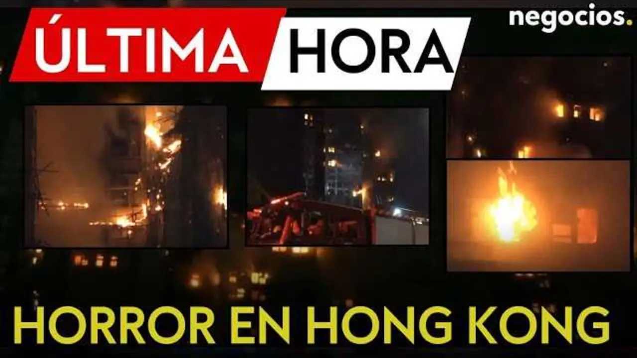 Imagen del incendio masivo en un bloque residencial de Hong Kong, que ha dejado devastación y múltiples víctimas<br>                        <br>                        <br>                        <br>                      