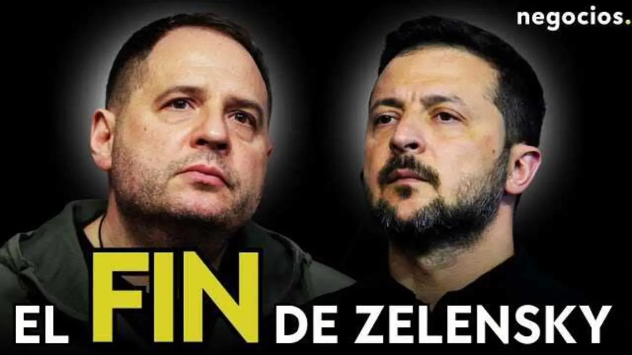 Captura del vídeo de Negocios TV que analiza la dimisión de Andriy Yermak en Ucrania<br>                        <br>                        <br>                        <br>                      