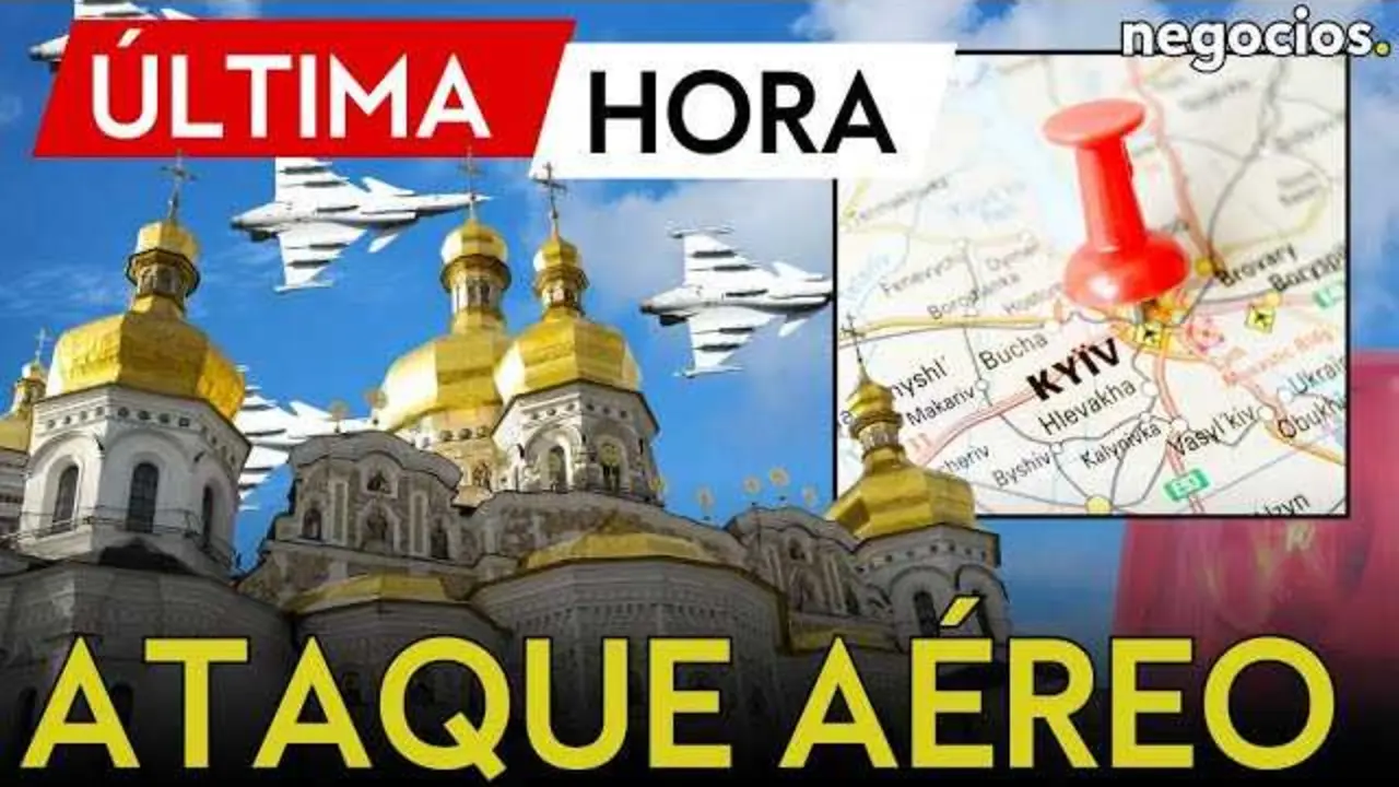 Imagen que muestra la ciudad de Kiev bajo alerta aérea durante los ataques masivos con misiles y drones.<br>                        <br>                        <br>                        <br>                      