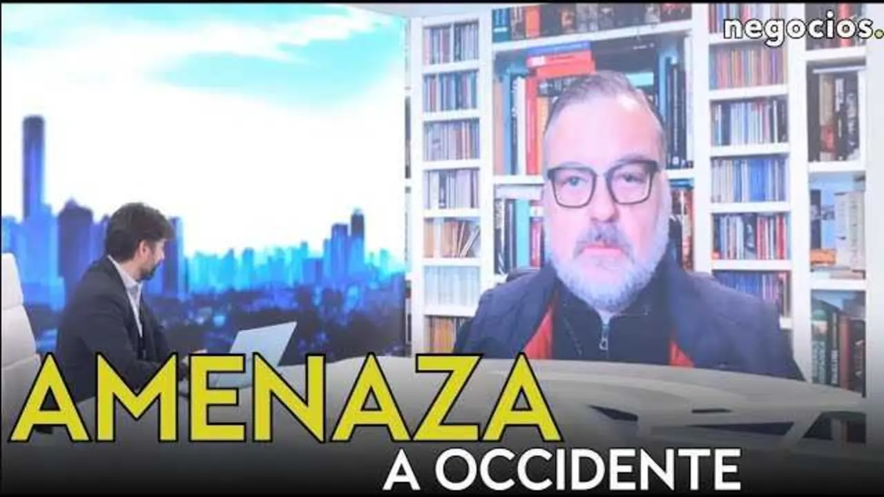 Captura de pantalla del vídeo de Negocios TV con Gustavo de Arístegui hablando sobre los riesgos que representa Venezuela.<br>                        <br>                        <br>                        <br>                      