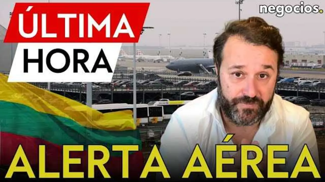 Aeropuerto de Vilna, Lituania, con pista vacía tras el cierre temporal por amenazas aéreas.<br>                        <br>                        <br>                        <br>                      