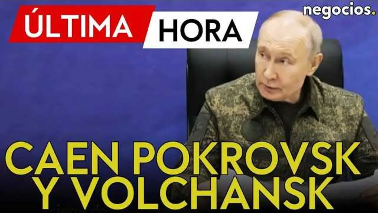 Imagen de la miniatura del vídeo donde se anuncia la captura de Pokrovsk y Volchansk por fuerzas rusas.<br>                        <br>                        <br>                        <br>                      