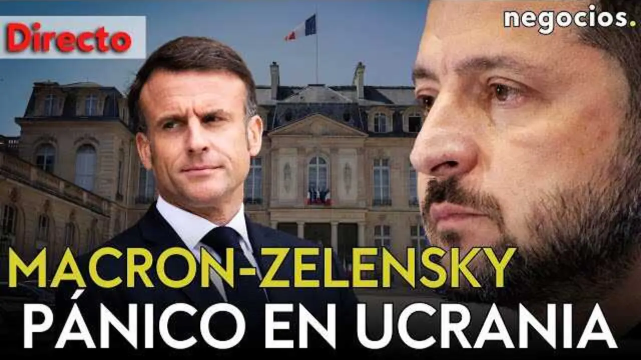 Emmanuel Macron y Volodimir Zelensky en el Palacio del Elíseo durante su reunión en diciembre de 2025<br>                        <br>                        <br>                        <br>                      