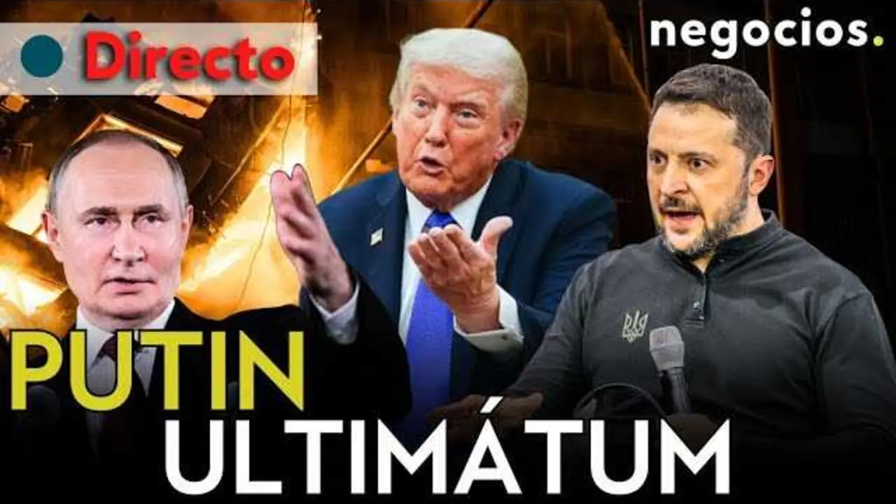 Imagen de Vladimir Putin durante su mensaje oficial en plena crisis de Ucrania.<br>                        <br>                        <br>                        <br>                      