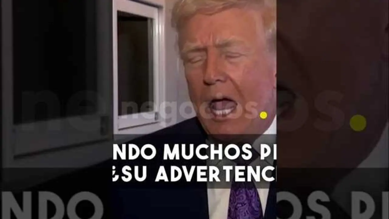Imagen del video de Negocios TV donde se destaca a Donald Trump en un contexto relacionado con Venezuela<br>                        <br>                        <br>                        <br>                      